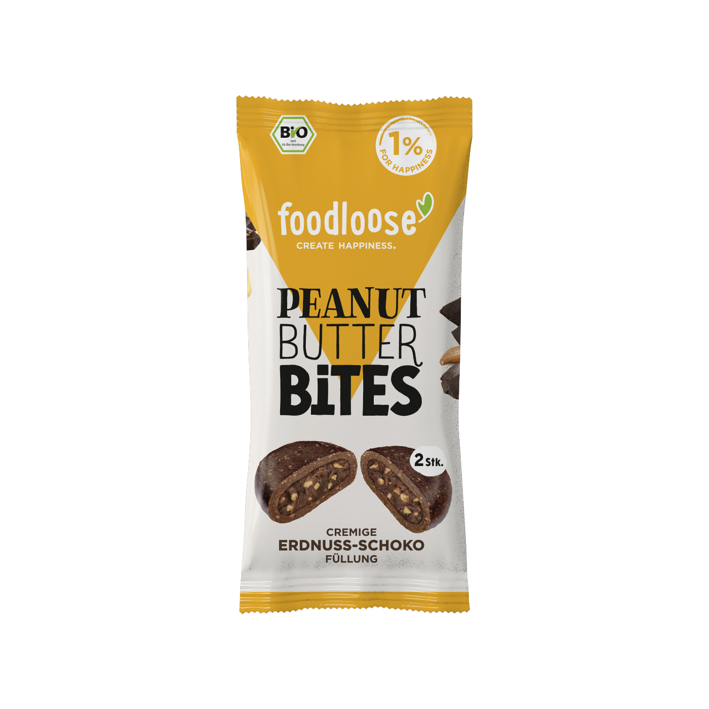 Foodloose Bio-Nut Butter Bites Variety Pack
Crunchy Peanut, Erdnussmus, Hazelnut, Erdnuss-Schoko & Salted Caramel 40g - 20 Stück pro Karton