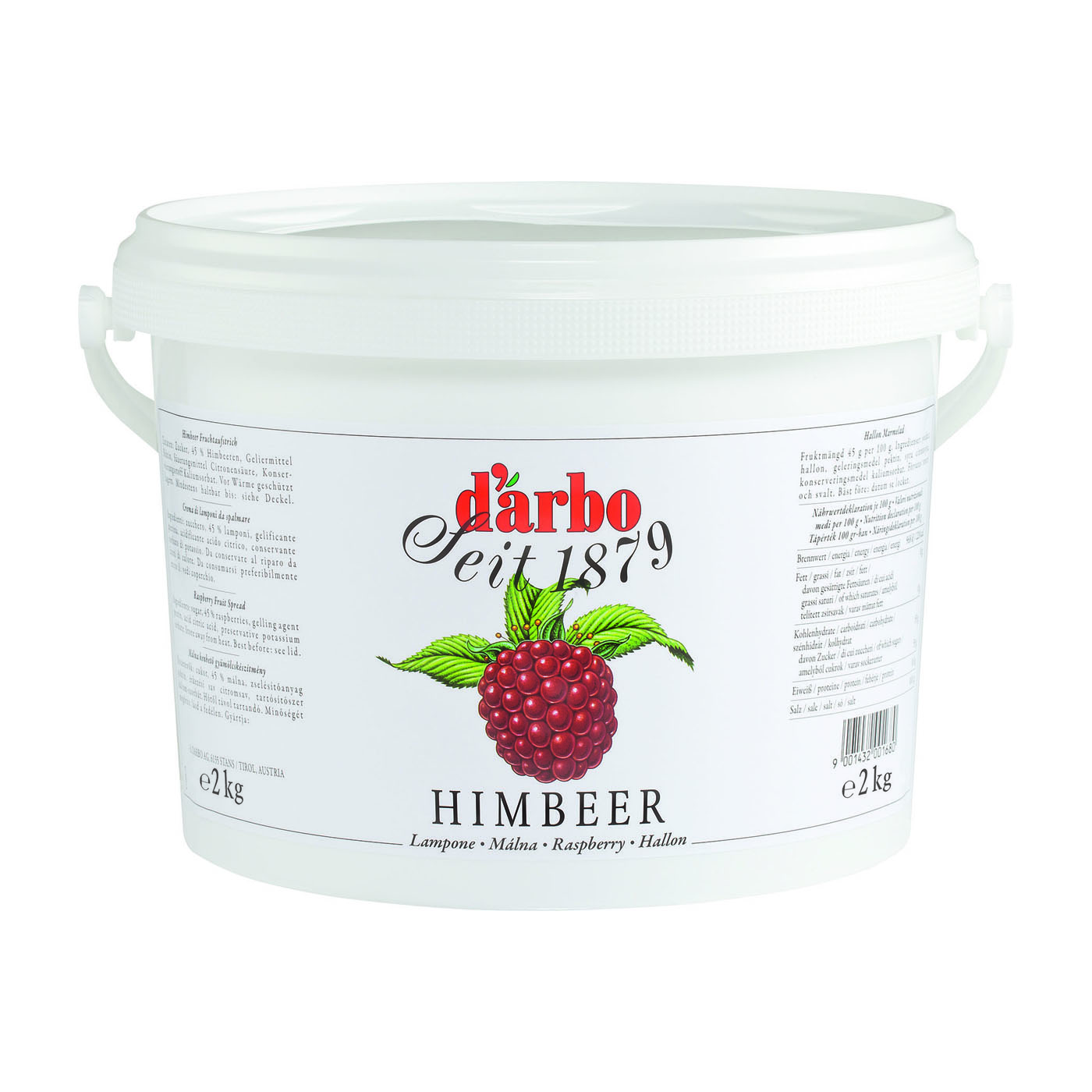 DARBO Himbeer Fruchtaufstrich 
2,0 kg Eimer