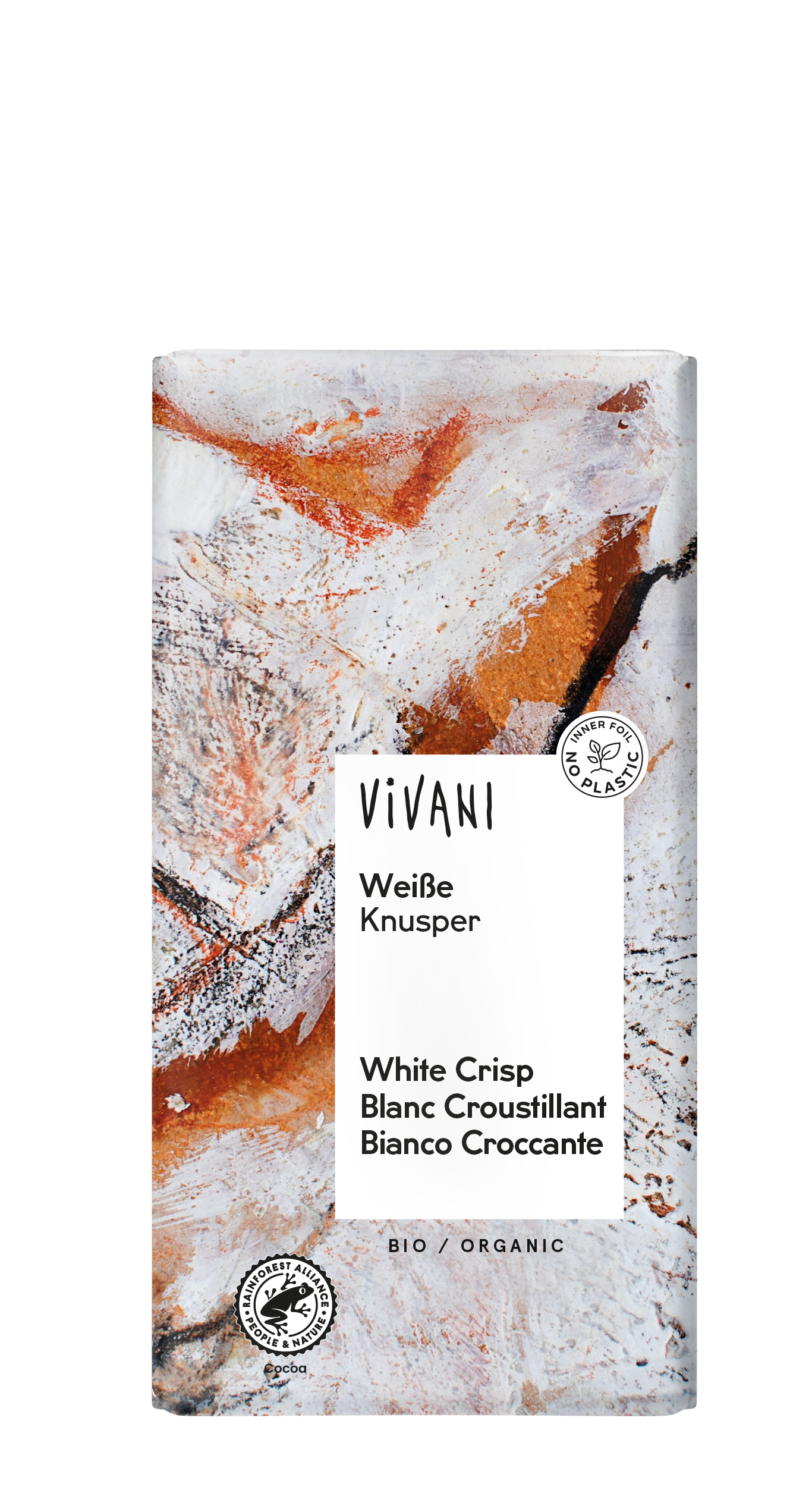 VIVANI weiße Knusper Schokoladentafel 100g
BIO
10 Stück pro Karton VIVANI weiße Knusper Schokoladentafel 100g
BIO
10 Stück pro Karton