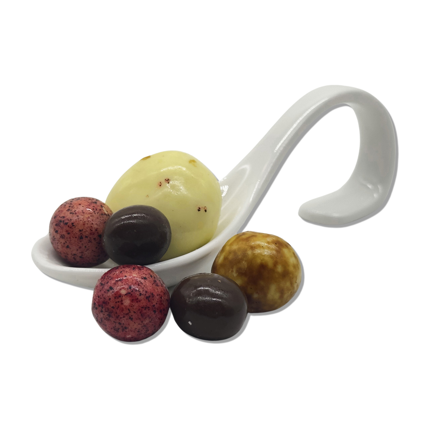 Schokolierter Früchtegarten 80g im schwarzen Snackbag - 25 Stück pro Karton