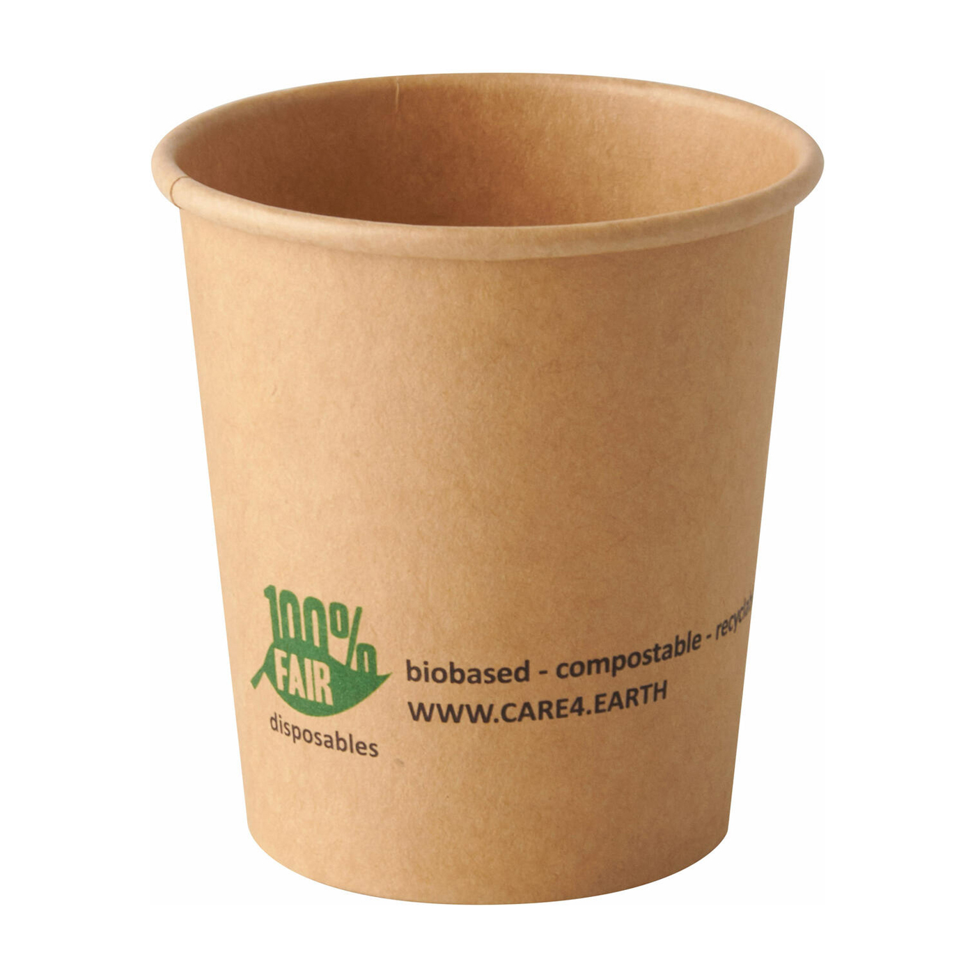 Portionsbecher 120 ml braun 6 cm, Höhe: 6,6 cm,max. Gebrauchstemperatur 90 °C  Frischfaserkarton mit Bio-Beschichtung 50 Becher pro Gebinde