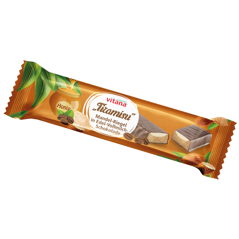 Liebharts Tiramisu-Riegel in Vollmilch-Schokolade 40g - 24 Stück pro Karton
