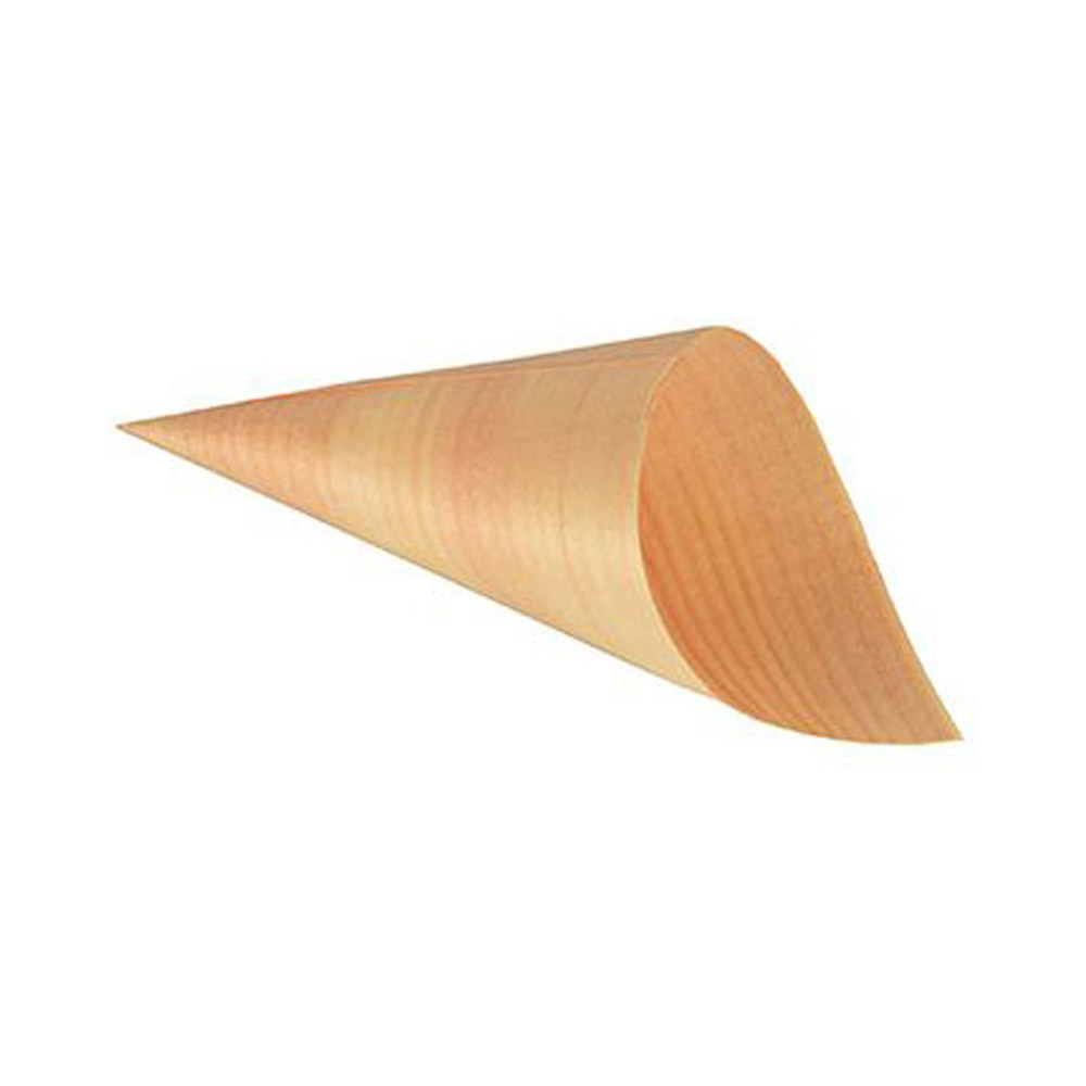 Spitztüten Holz ¨pure¨ Ø6,5 cm, hoch 12,5 cm 50 Stück pro Einheit