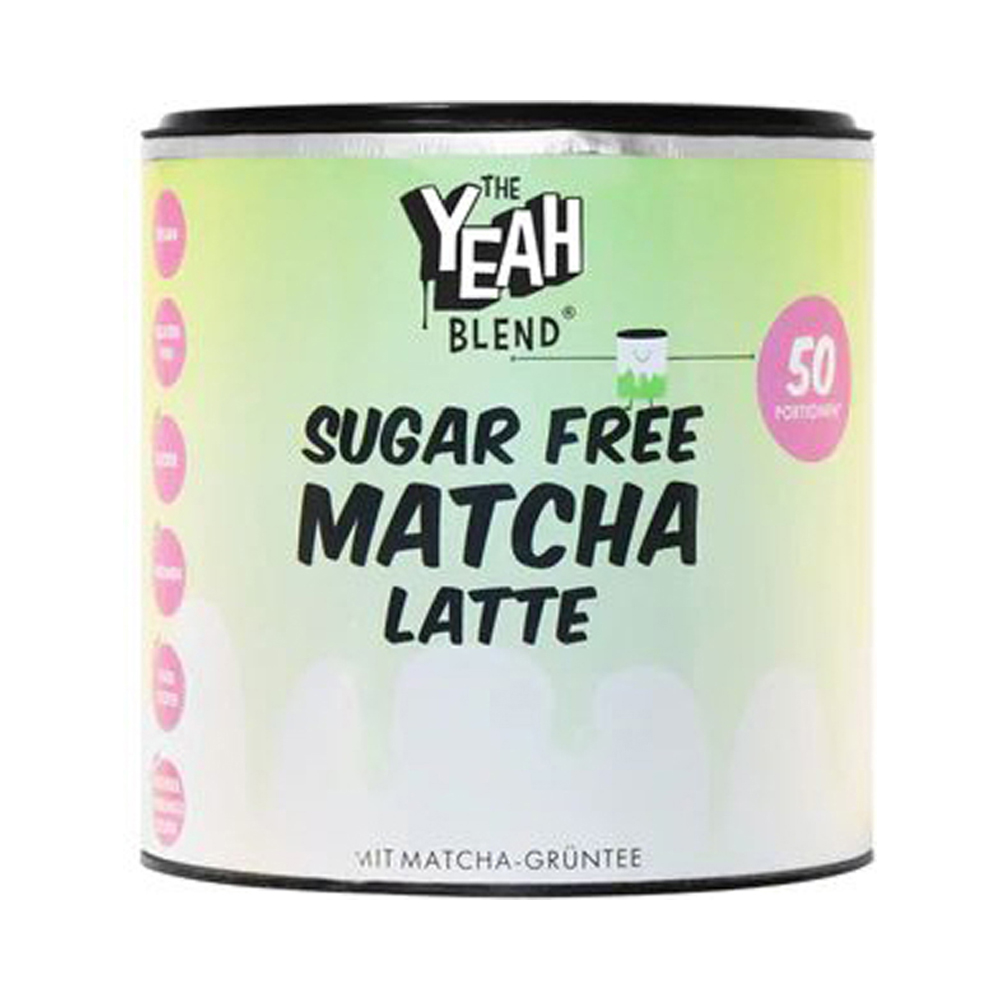 The Yeah Blend Sugar free Green Matcha Latte 250 g Dose ca. 50 Portionen mit Matcha-Grüntee