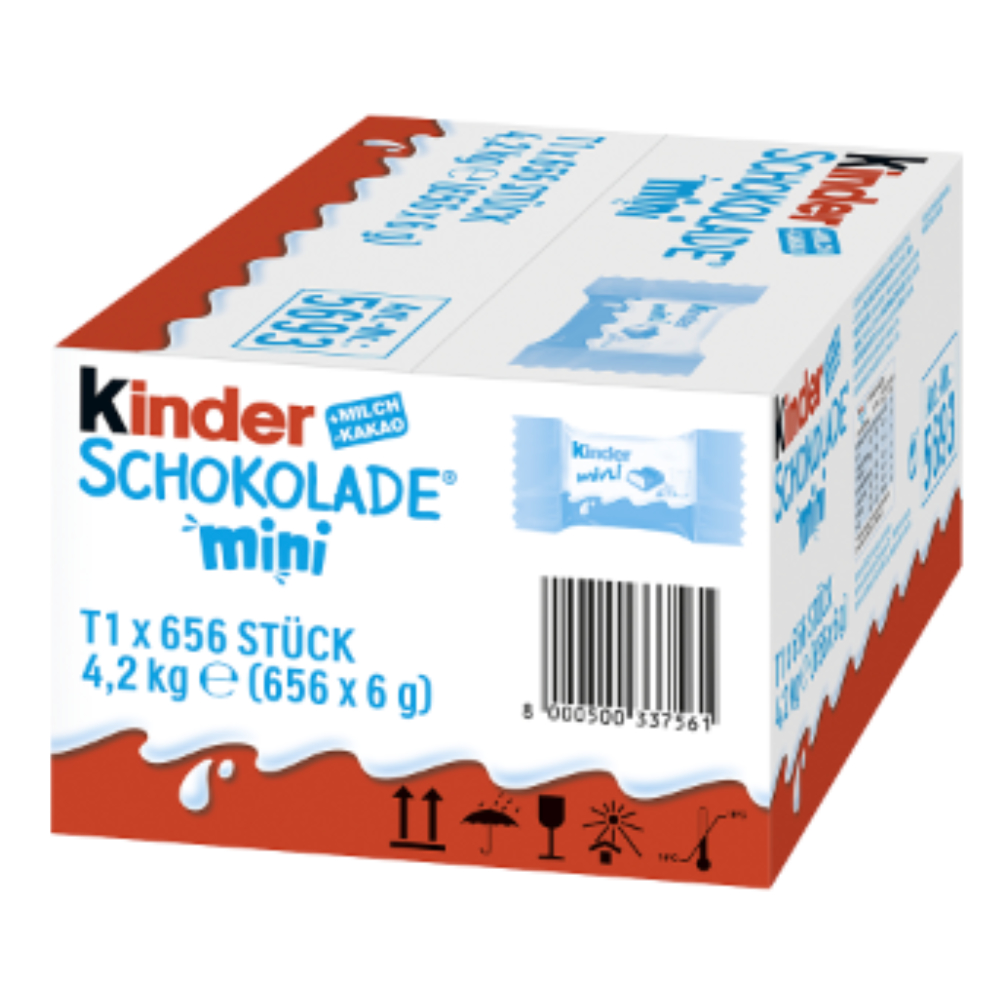 Kinder Schokolade Mini einzeln Verpackt 6 g - 656 Stück pro Karton