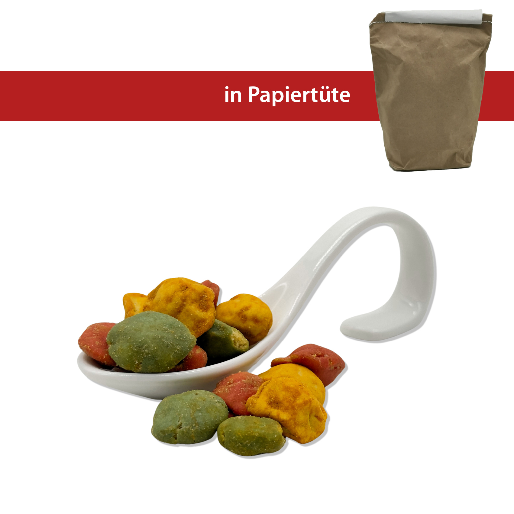 Ufo Mix, 2,5kg
in der Papiertüte, genäht Ufo Mix, 2,5kg
in der Papiertüte, genäht