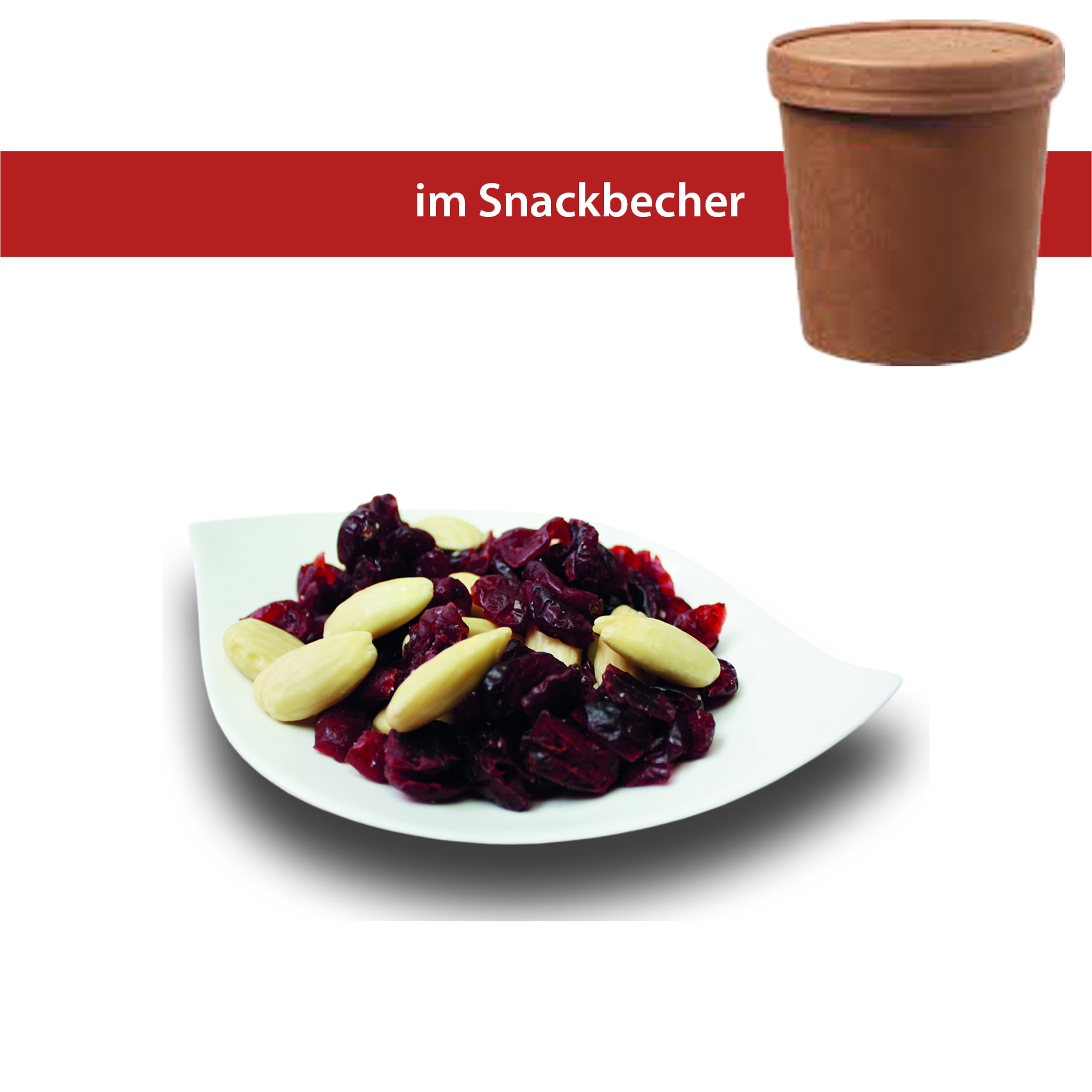 Cranberry Mandel Mix 120g
Snackbecher
12 Stück pro Karton