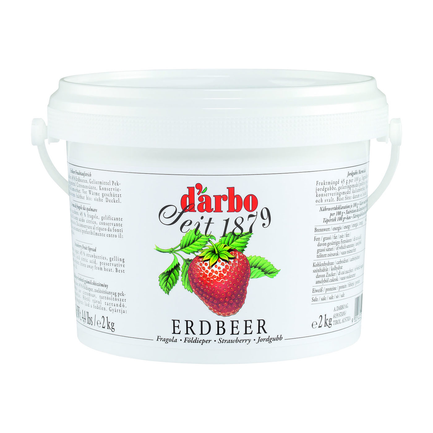 DARBO Erdbeer Fruchtaufstrich
2,0 kg Eimer