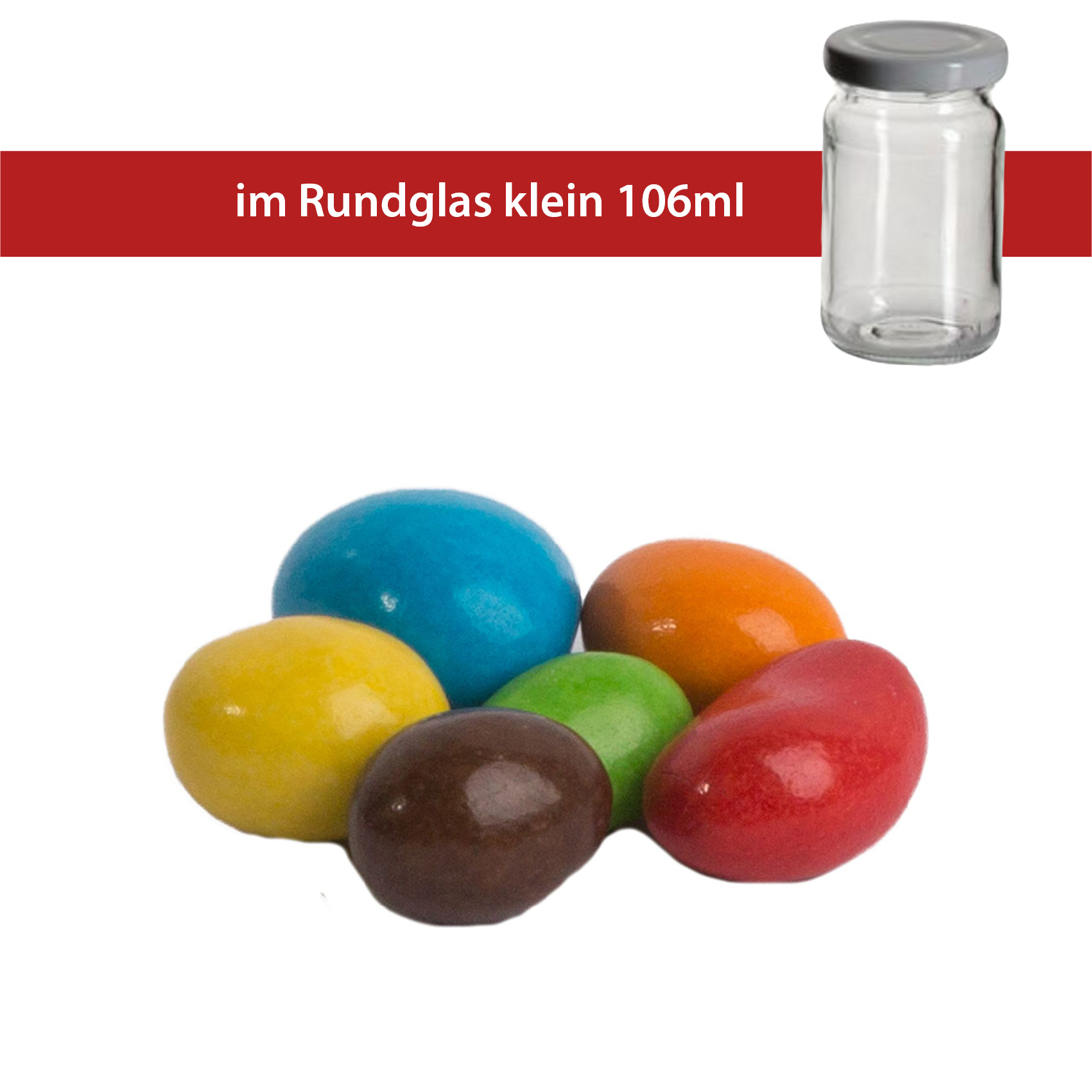 Schoko Kiddies im Rundglas klein 106ml 70g - 40 Stück pro Karton