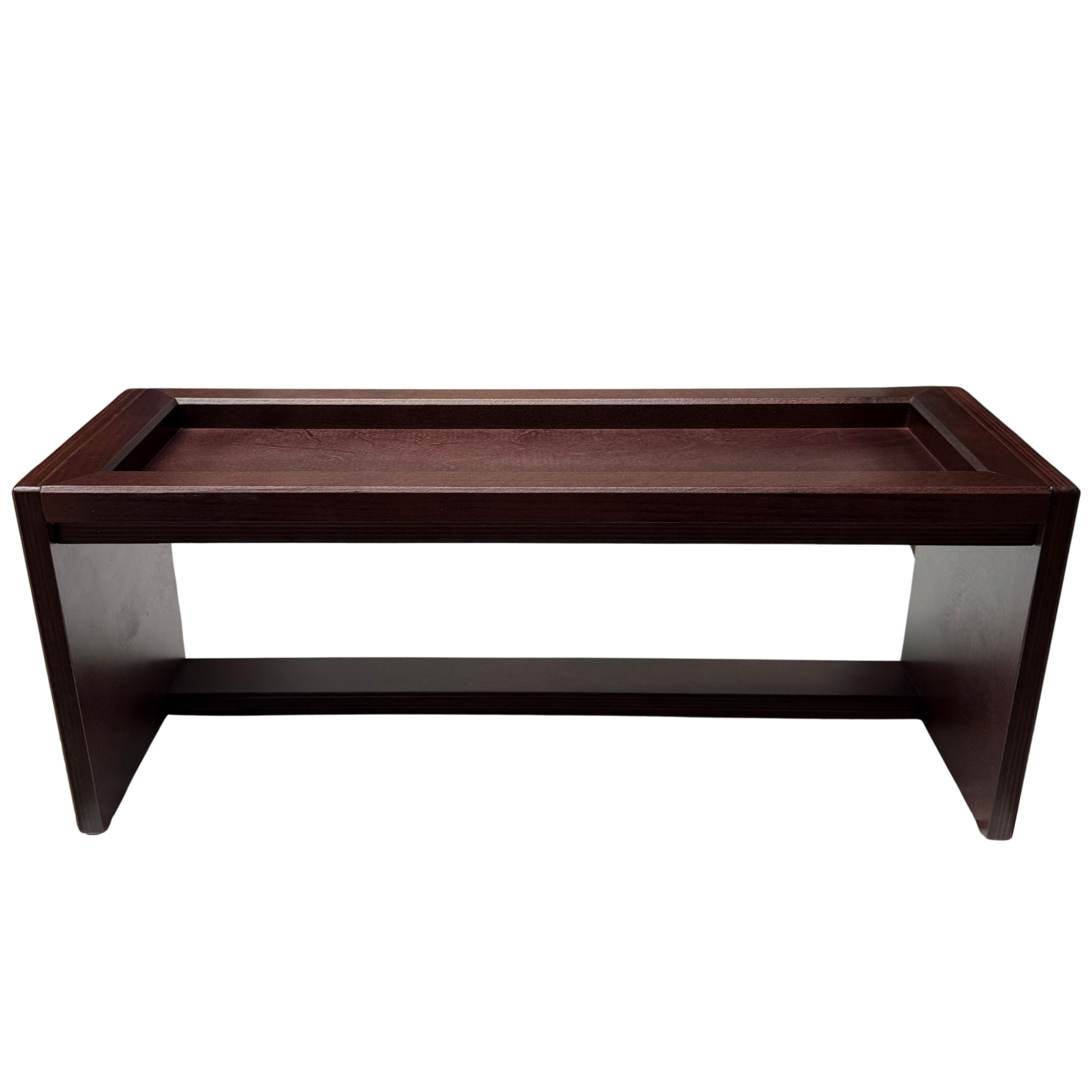Candybar-Oberteil aus Holz in Wenge, für 4 Gläser L=46 cm / T= 17,5 cm / Höhe 25,8 cm passendes Zubehör: 11156-Unterteil Wenge 11203-Bonbonglas mit Deckel