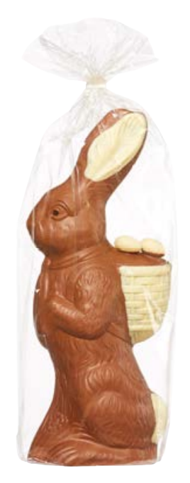 Osterhase in Klarsicht 2000g Stück
(Größe 62 cm)