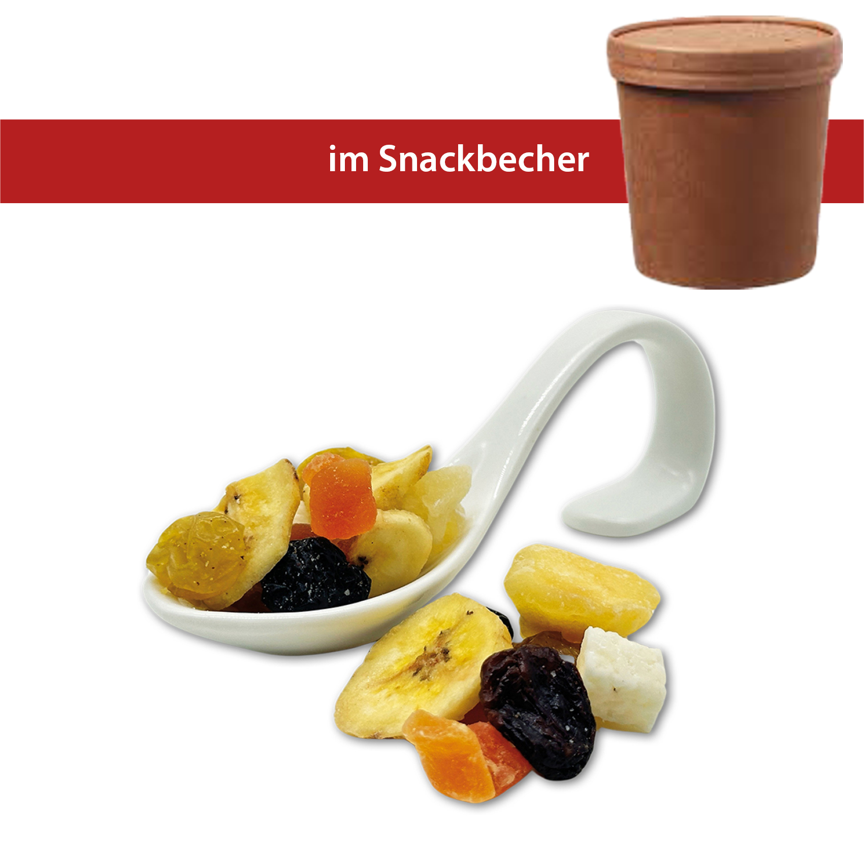 Tropic Mix 100g
Snackbecher
12 Stück pro Karton