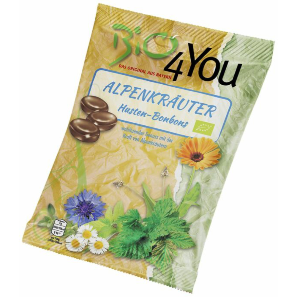 Liebharts Bio4You-Bonbons Alpenkräuter 75g - 20 Stück pro Karton