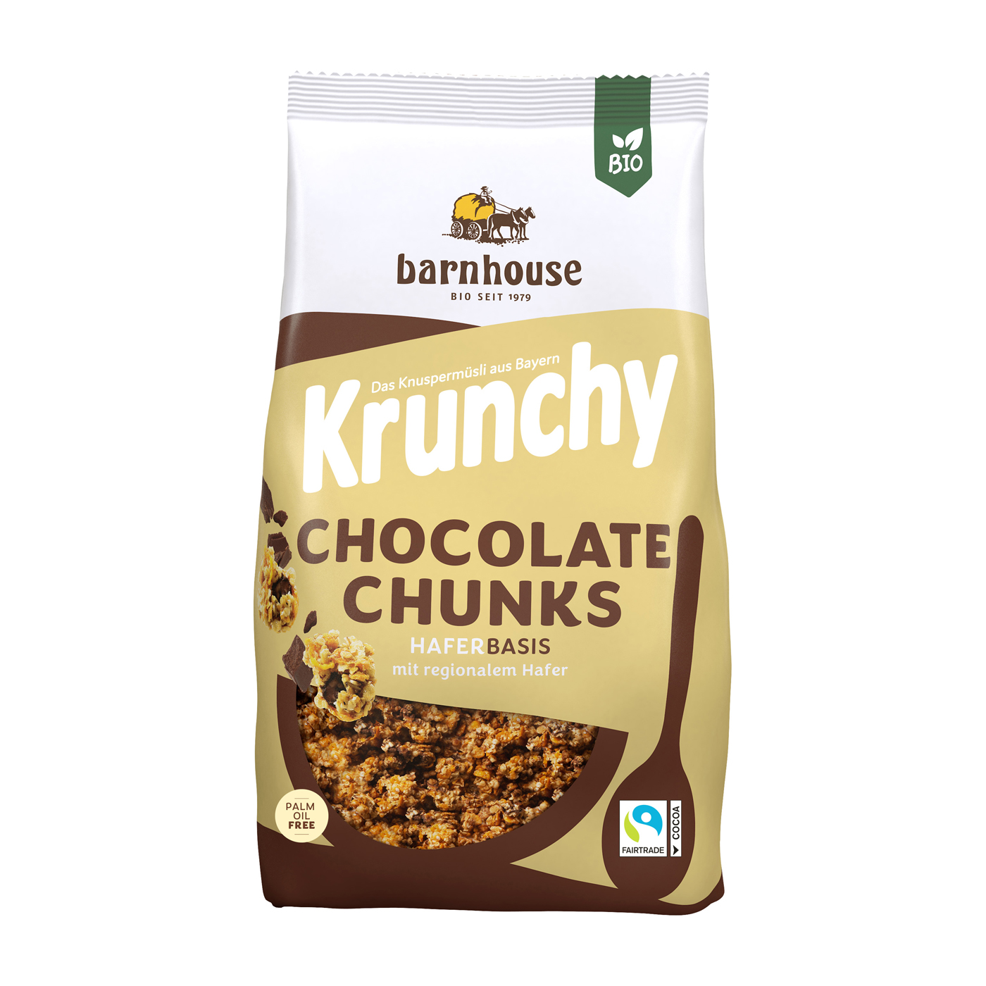 BIO Barnhouse Krunchy Chocolate Chunks
1,25 kg Beutel BIO Barnhouse Krunchy Chocolate Chunks
1,25 kg Beutel