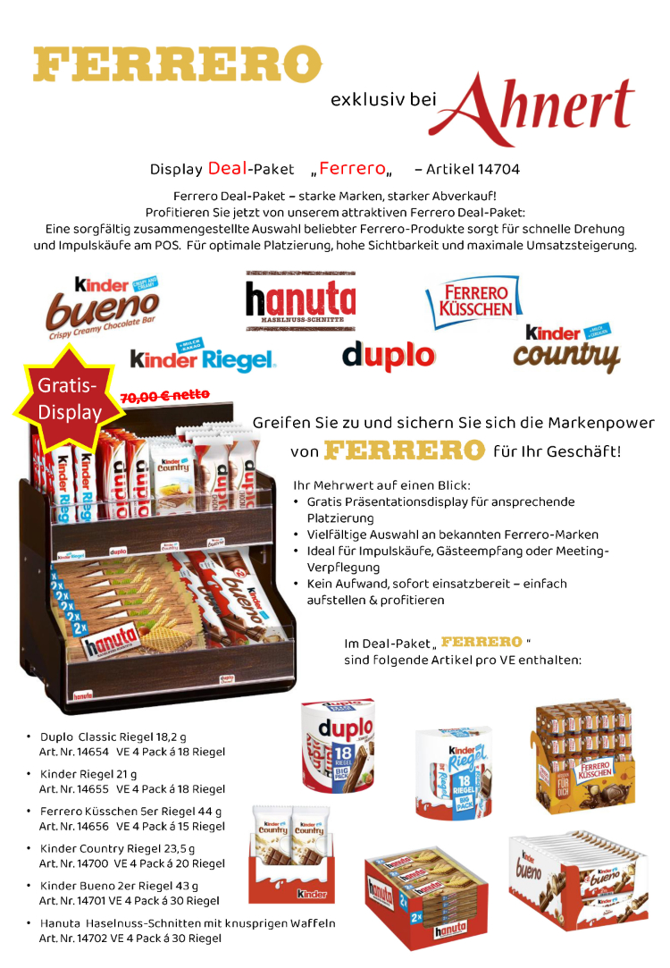 Display Starter-Paket 'Ferrero'