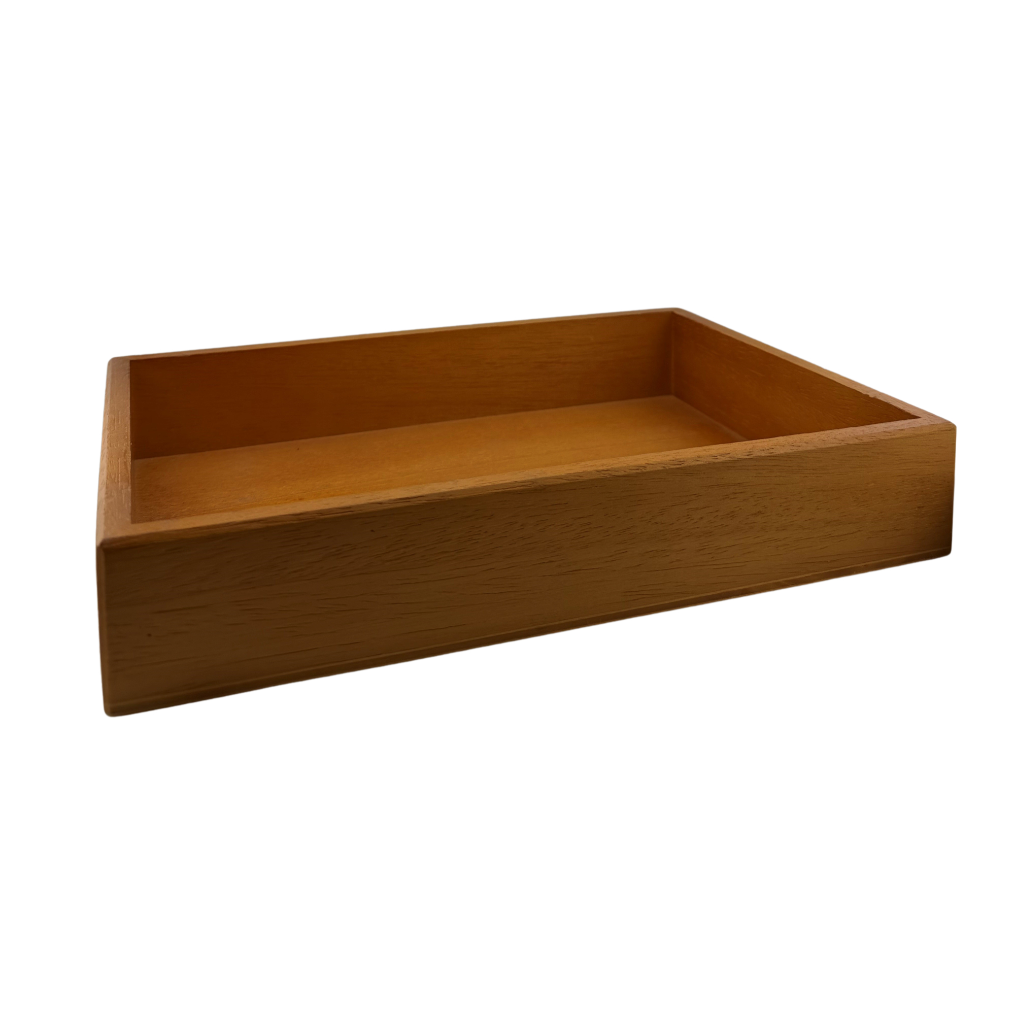 Holzkiste für Gebäckeinsatz 500 g rechteckig Buche (Orange)