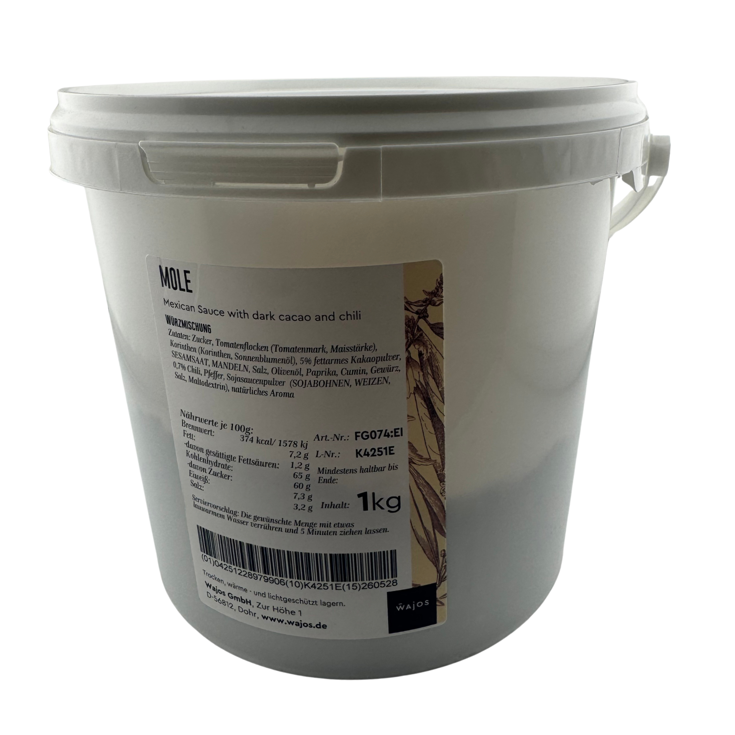 Mole Mexican Style Sauce with Dark Cacao and Chili 1000 g