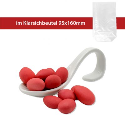 Schoko-Mandel-Duett 130g
Mandel in weißer Schokolade mit Himbeergeschmack, Mandel in Zartbitterschokolade
Vierkantglas mittel
24 Stück pro Karton