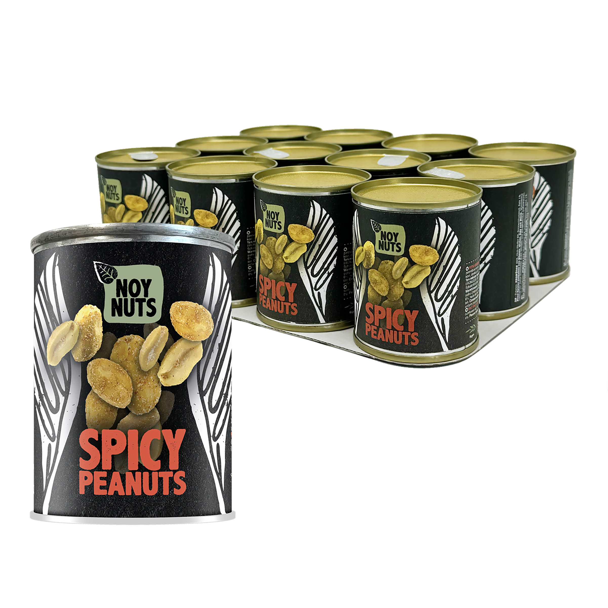 Noy Nuts Spicy Peanuts 60g Dose - 12 Stück pro Karton