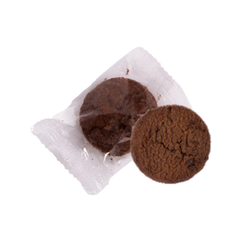 Butter Schokocookie, dunkler Keks, einzeln verpackt
ca. 130 Stück pro Karton ca. 13 g pro Stück 1,7 kg pro Karton