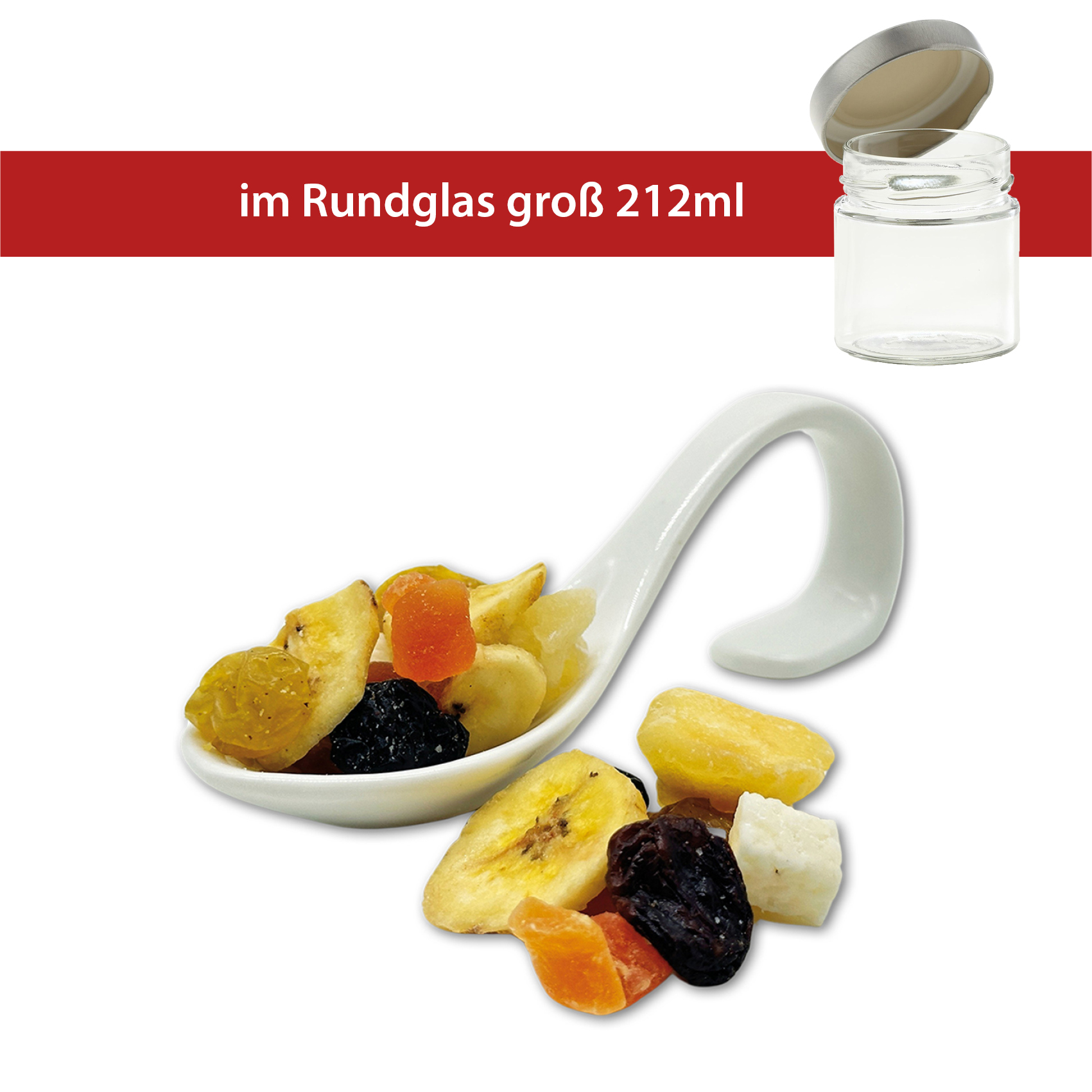 Tropic Mix im 80g Rundglas groß 212ml - 22 Stück pro Karton