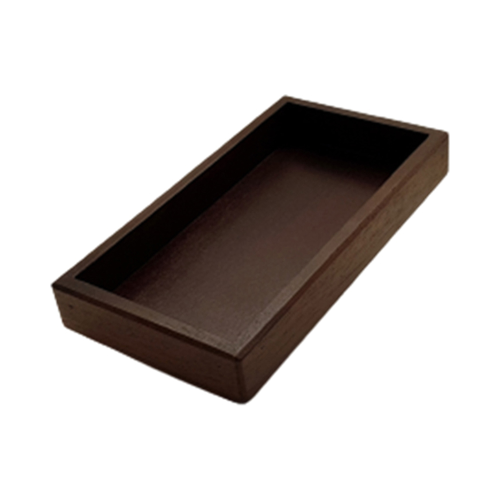 Holzkiste für Gebäckeinsatz 125g rechteckig Wenge 23 x 12,5