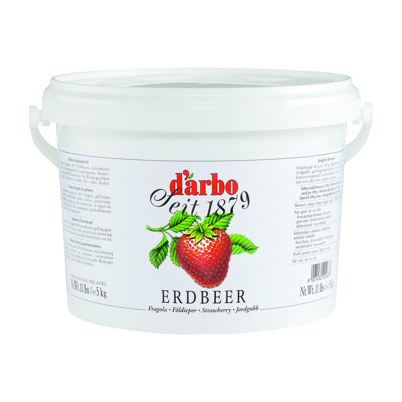 DARBO Erdbeer Konfitüre
5,0 kg Eimer