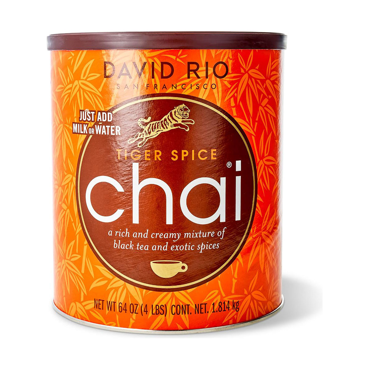Tiger Spice Chai, indischer Gewürztee 18-24 g Chai-Pulver in 100-150 ml Milch auflösen 1814 g Dose