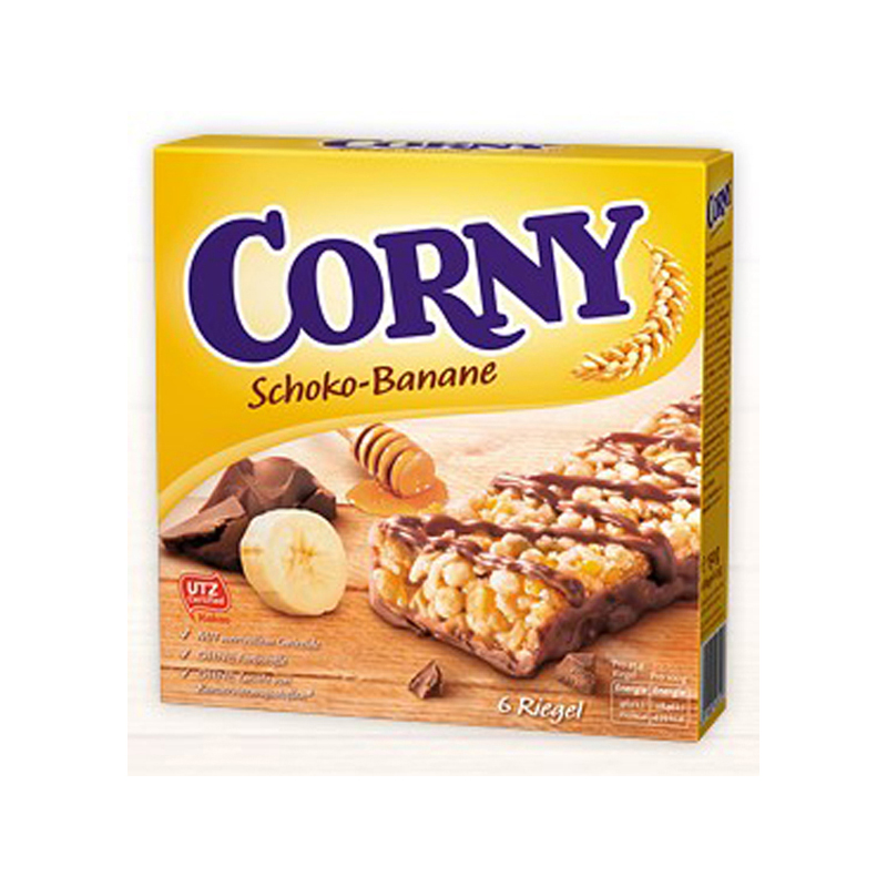 Corny Schoko Bananen Riegel 6 x 25 g pro Pack (=150 g)10 Pack pro Karton
