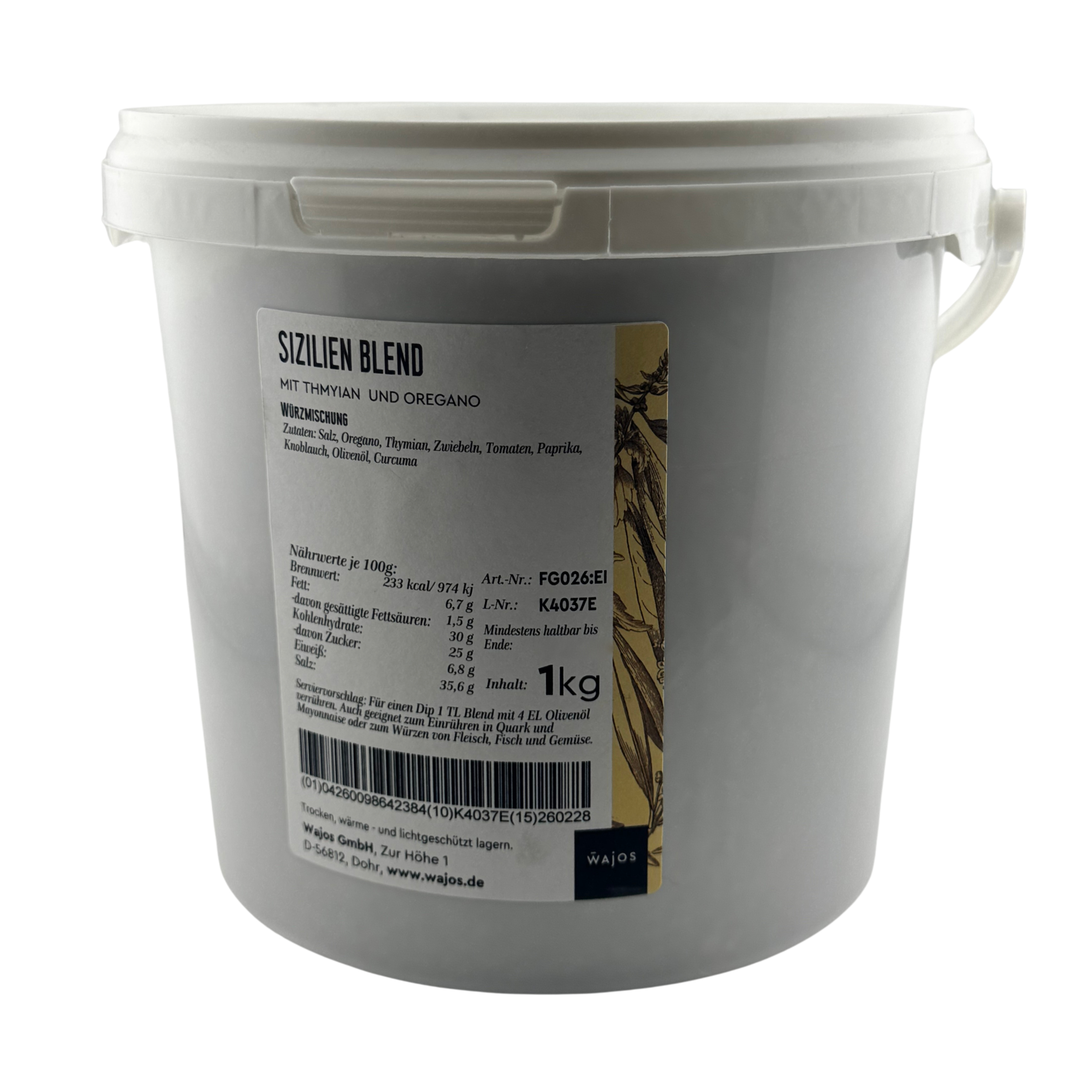 Sizilien Blend 1000 g Würzmischung mit Thymian und Oregano