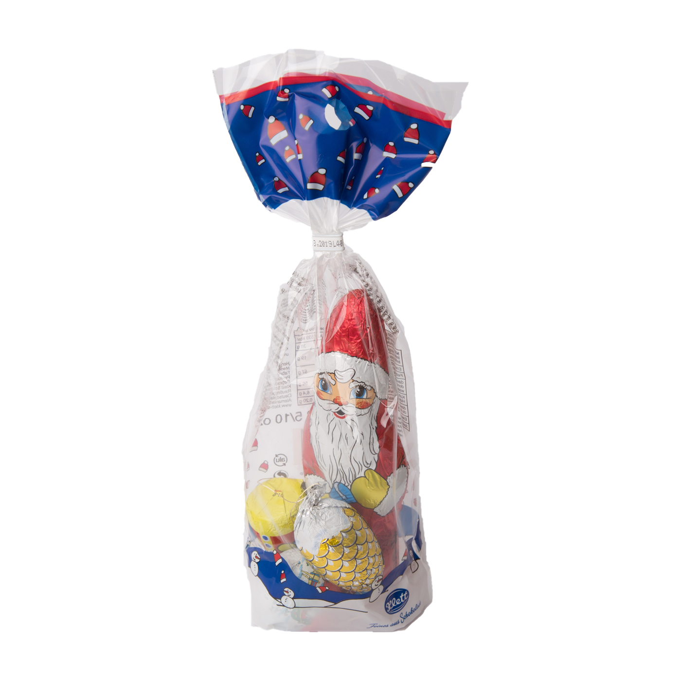 Weihnachtsmischbeutel 100 g Beutel enthält 1x60 g Weihnachtsmann in Stanniol & Stanniol Hohlkugeln 24 Beutel pro Karton