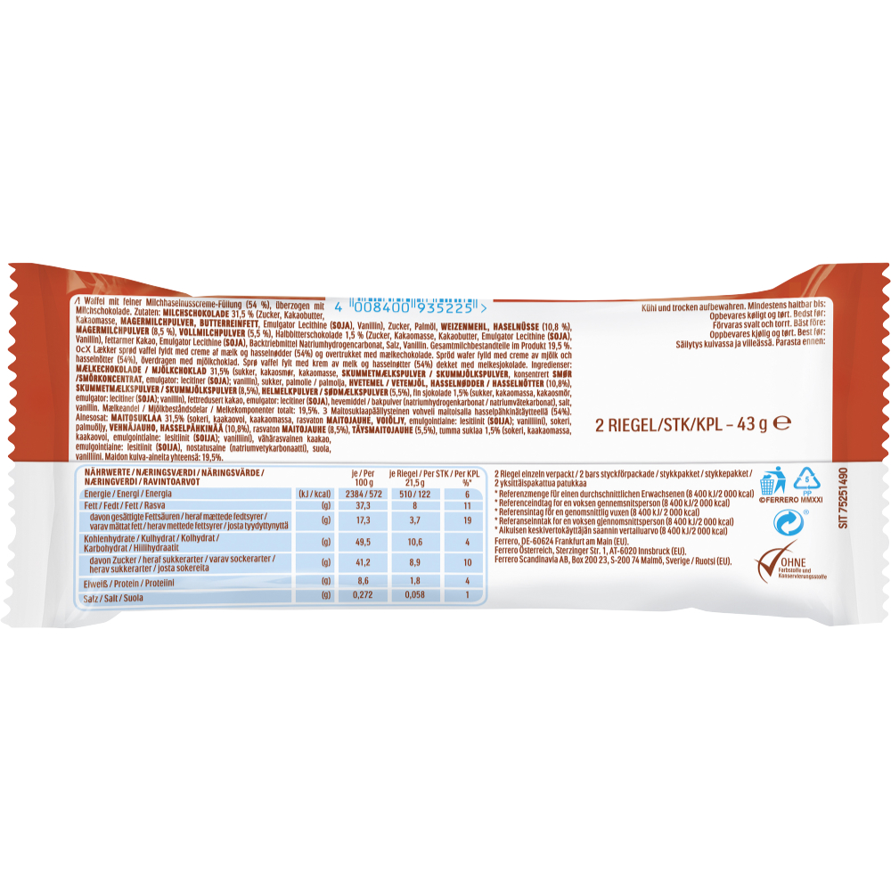 kinder bueno 2er - 30 Riegel a 43g