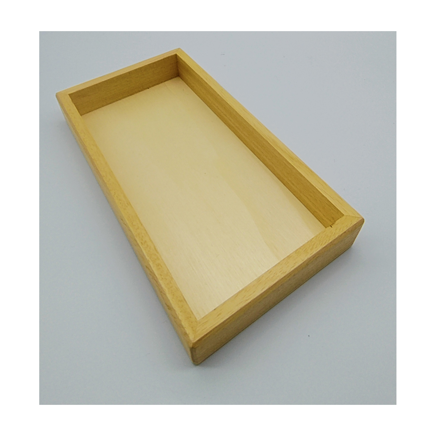 Holzkiste für Gebäckeinsatz 125 g rechteckig Natur 23 x 12,5 x 3 cm