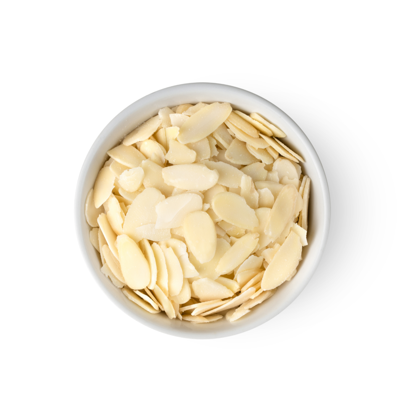 Mandelkerne blanchiert & gehobelt 1 kg in der Papiertüte, genäht