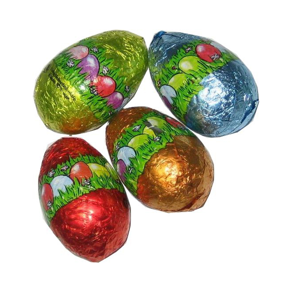 Oster Vollmilch Hohleier in Stanniol im Rundglas groß 212ml ca. 65g,10 St. - 22 Stück pro Karton