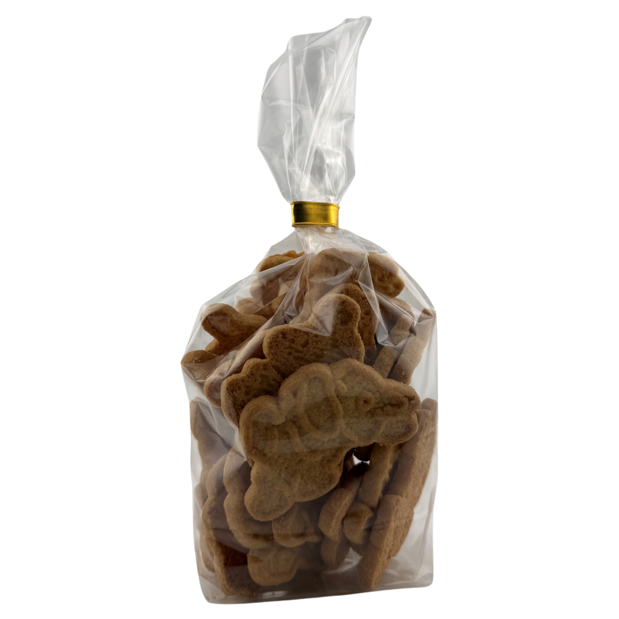 Butterhäschen 100 g Ohne Schokolade, Vollmilchschokolade & Zartbitterschokolade 
Kreuzbodenbeutel Klarsicht 25 Stück pro Karton