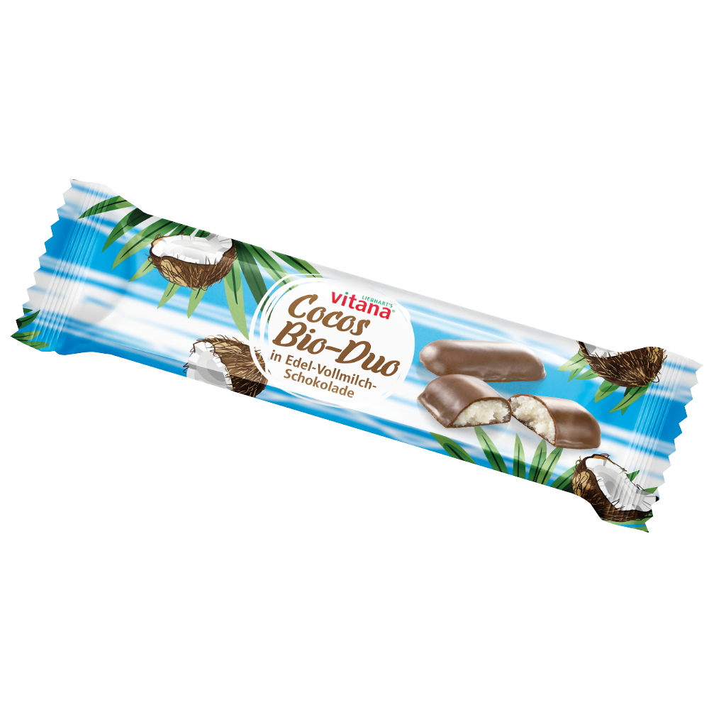Liebharts Cocos-Duo-Riegel in Vollmilch-Schokolade 40g - 24 Stück pro Karton