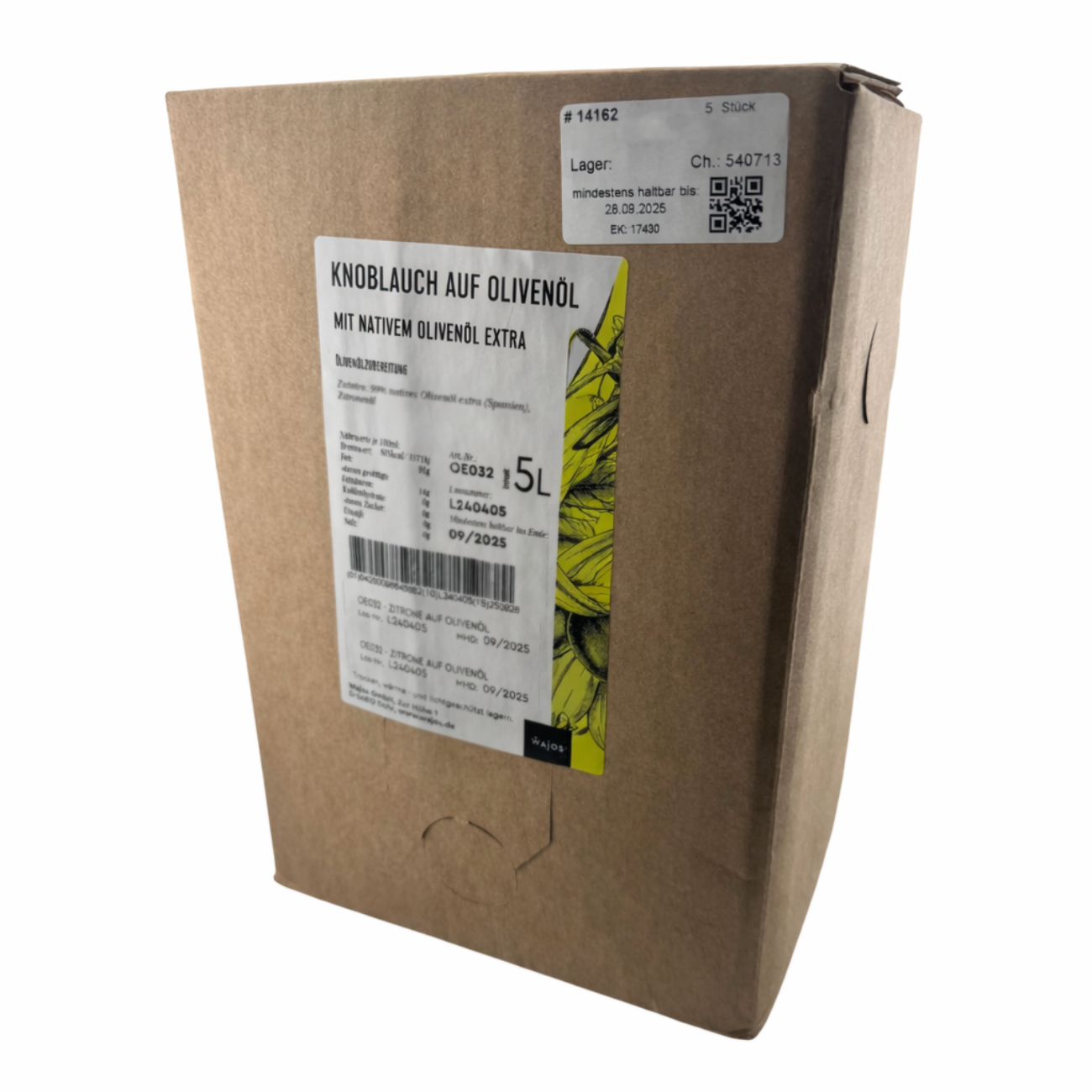 Knoblauch auf Olivenöl 5 L Kanister