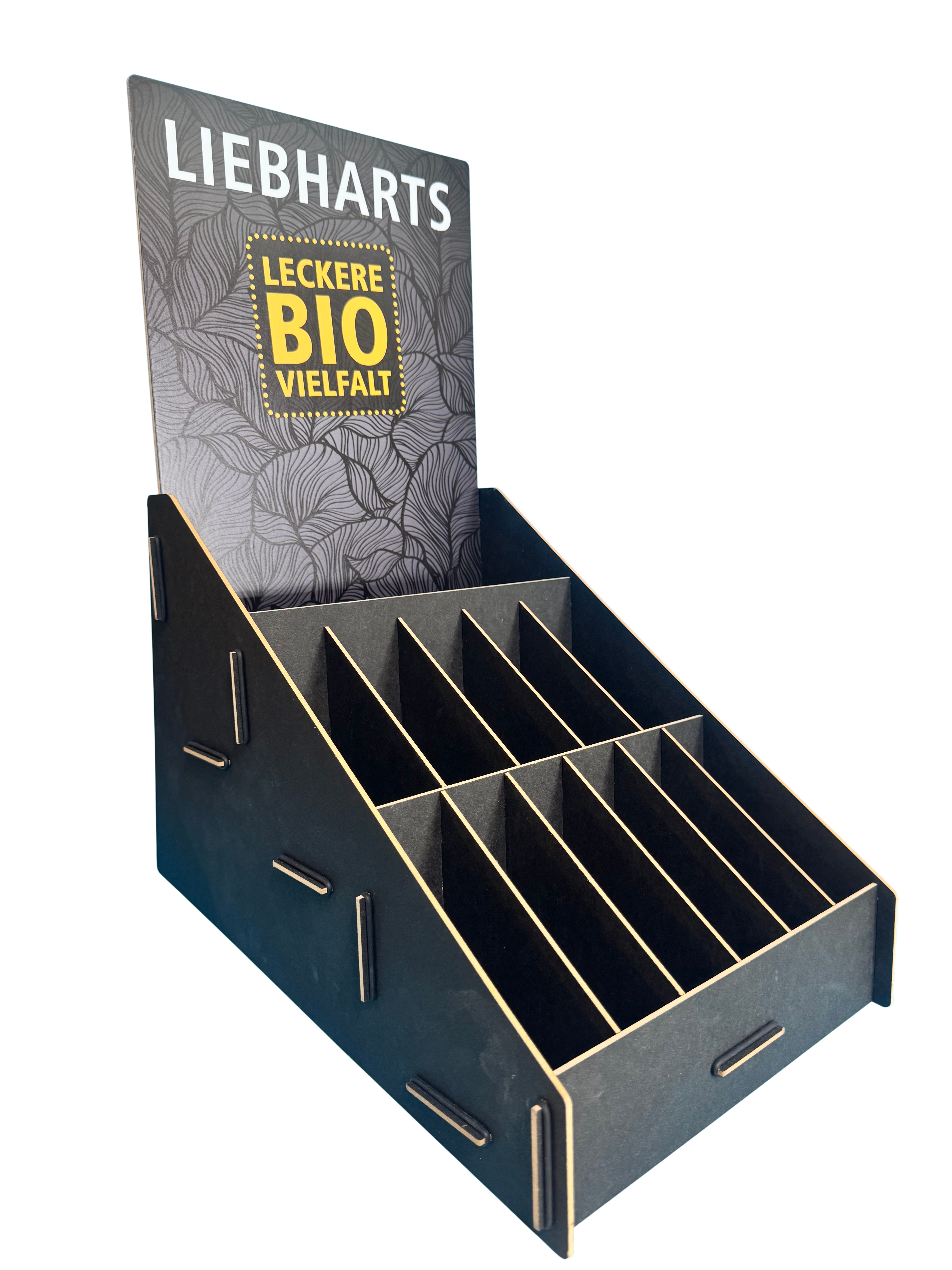Liebharts Thekendisplay schwarz matt Liebharts Thekendisplay schwarz matt